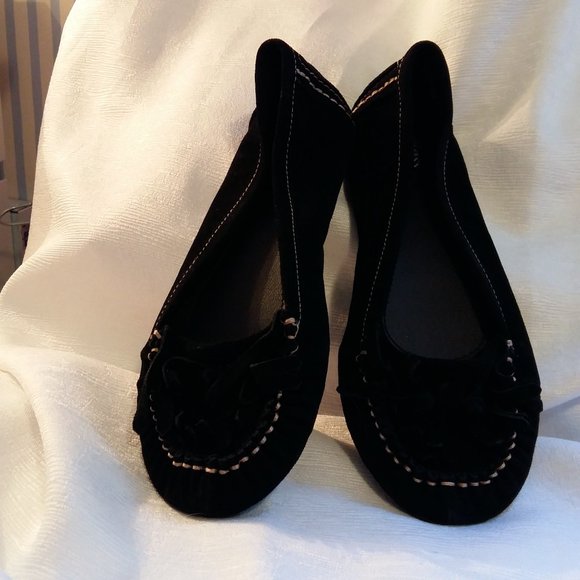 Black Suede Bass Moccasins - 8.5M - NWOT - Picture 1 of 5